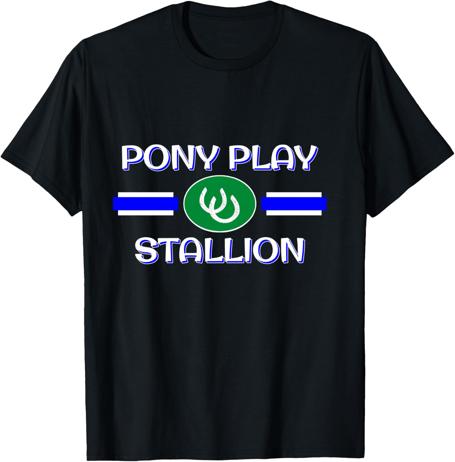 BDSM Pony Play Stallion Gear, Human PonyPlay Fetish Pride T-Shirt - T-Shirt | Black