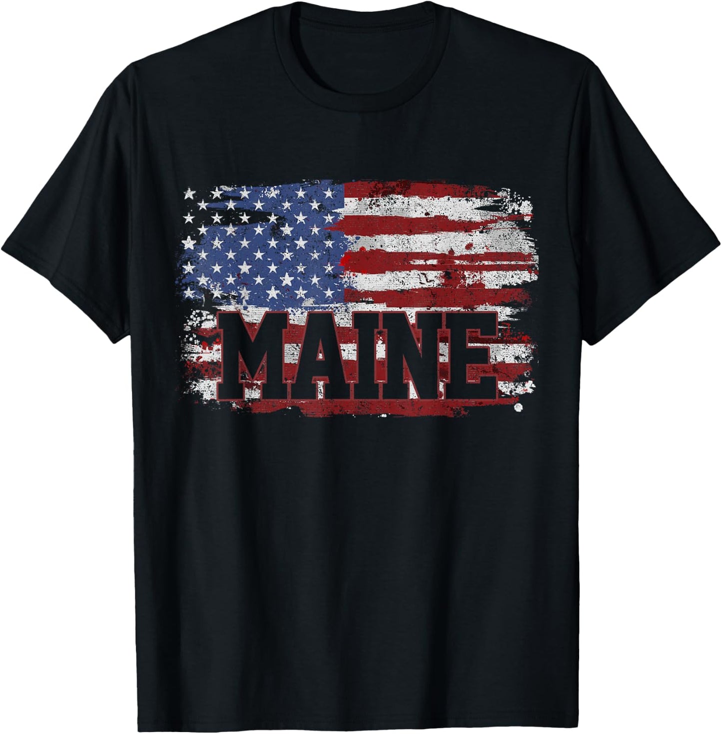 Maine Vintage T-Shirt - T-Shirt | Black