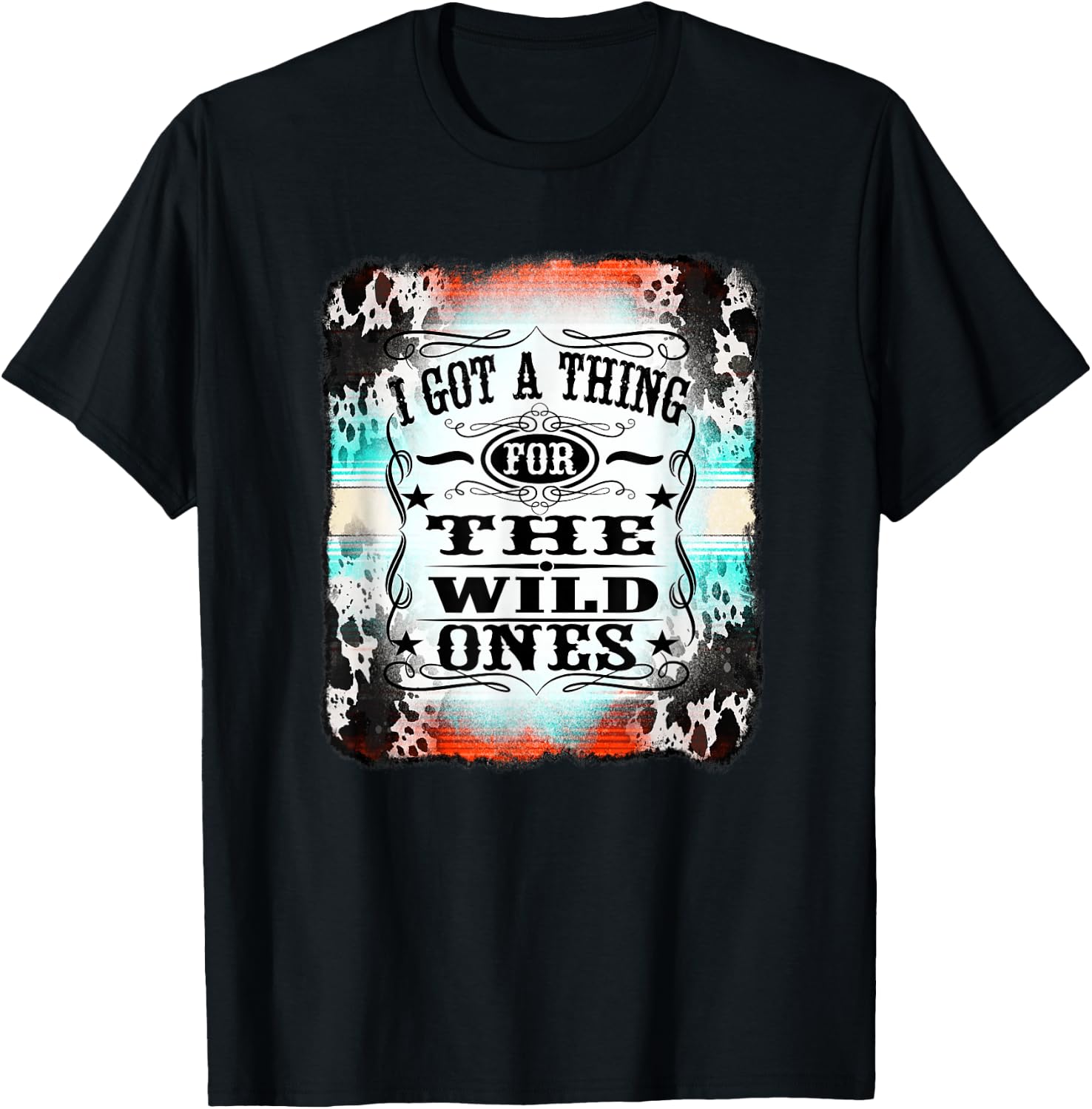 Retro Cowgirl I Got A Thing for The Wild Ones T-Shirt - T-Shirt | Black