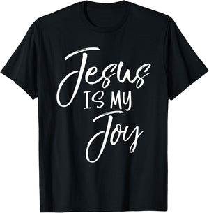 Christian Joy Quote Cute Jesus Gifts Women Jesus is My Joy T-Shirt - T-Shirt | Black