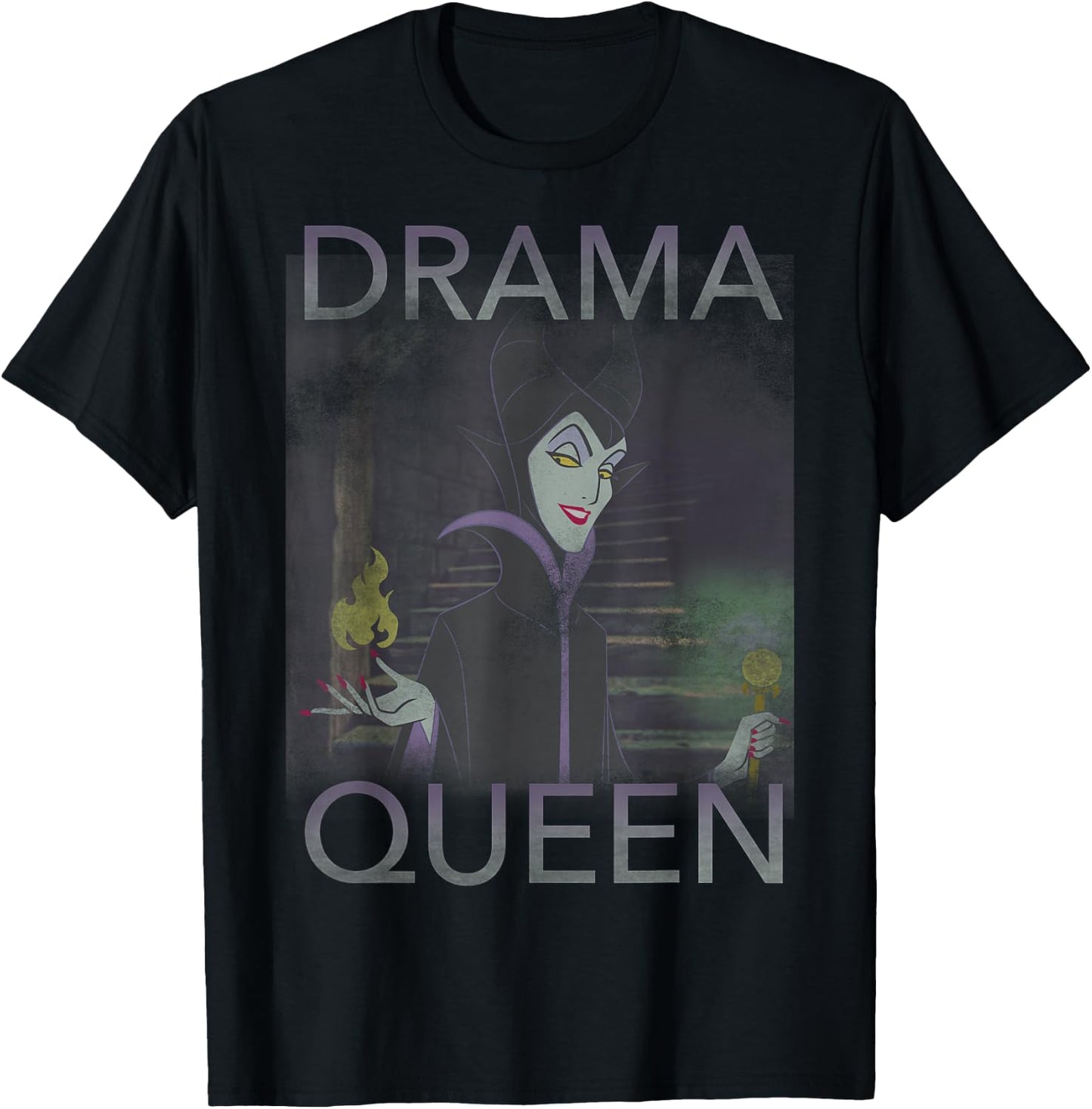 Disney Villains Maleficent Drama Queen Portrait T-Shirt - T-Shirt | Black