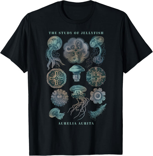 Earth Day The Study of Jellyfish T-Shirt - T-Shirt | Black
