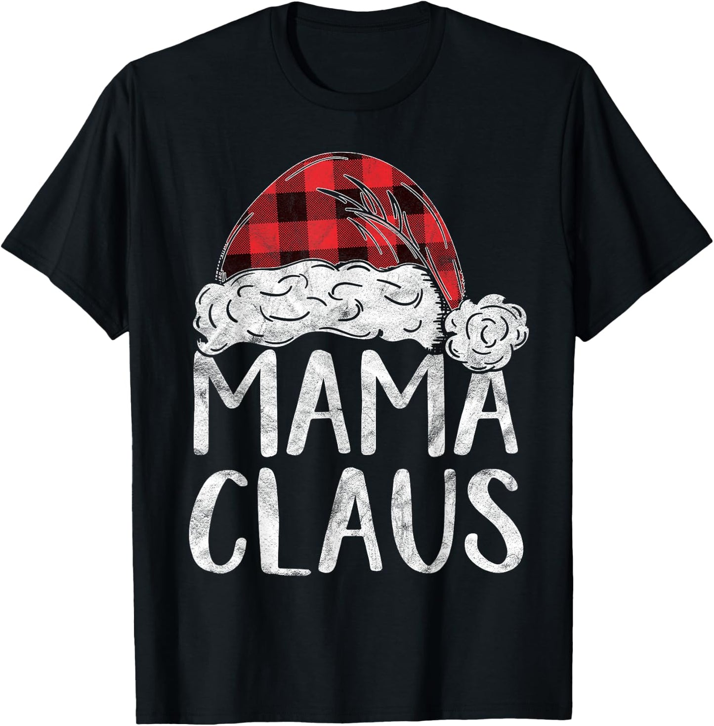 Mama Claus Christmas Costume Gift Santa Matching Family Xmas T-Shirt - T-Shirt | Black