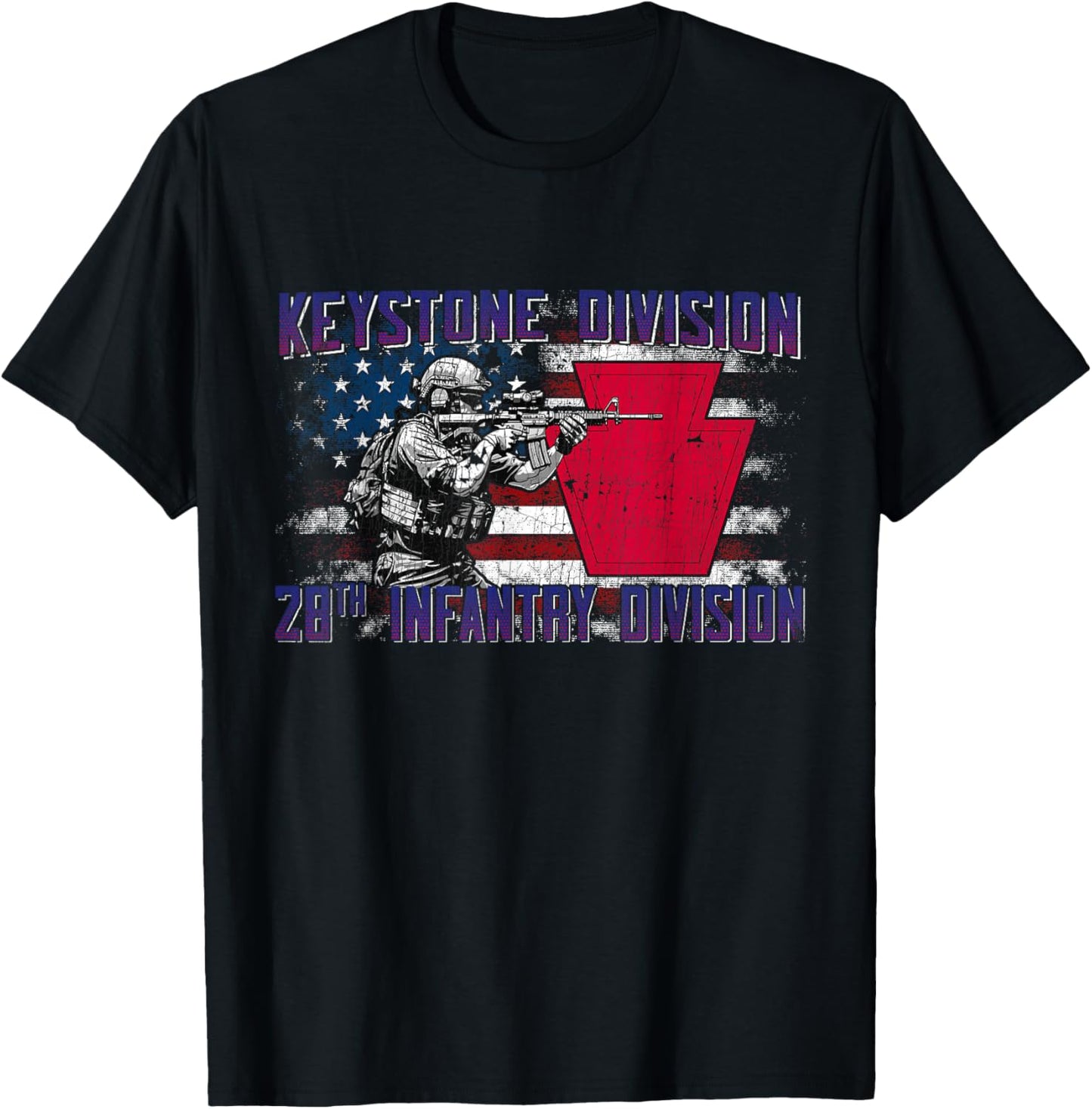 28th Infantry Division 28th ID Keystone Division Gifts T-Shirt - T-Shirt | Black