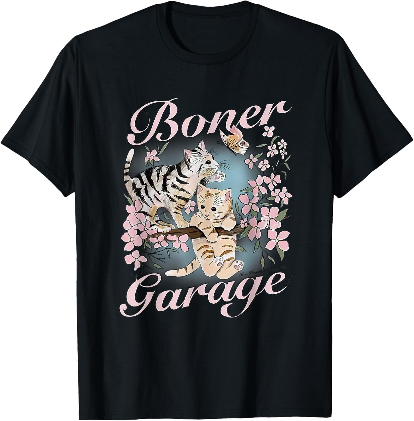 New Funny Kitty Boner Garage Funny Women T-Shirt - T-Shirt | Black
