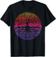 Nature Spirituality Hippie Colourful Tree Forest T-Shirt - T-Shirt | Black