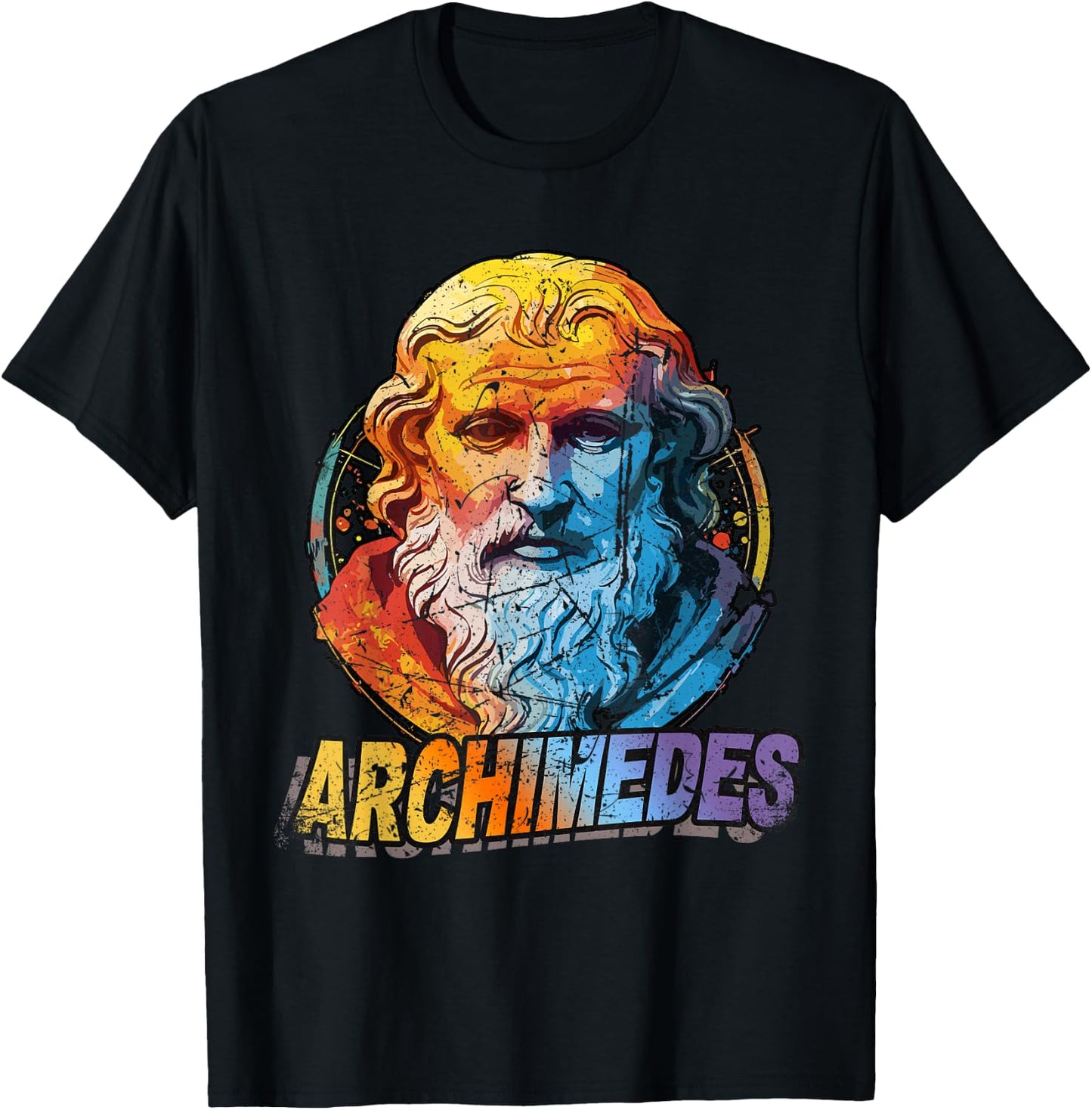 Retro Archimedes Shirt Greek Mathematician Physicist T-Shirt - T-Shirt | Black