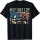 Cool Golf Cart Vintage US Flag Funny Golfing Gift Men Women T-Shirt - T-Shirt | Black