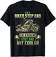 Biker Step Dad Cooler Funny Biker Motorcycle T-Shirt - T-Shirt | Black