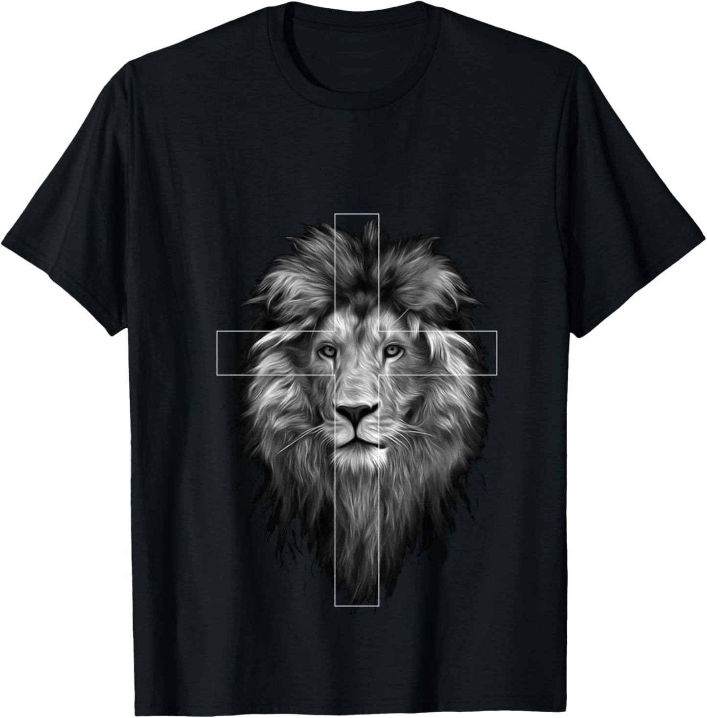 Jesus Lion of Judah | Christian Jesus T-Shirt - T-Shirt | Black