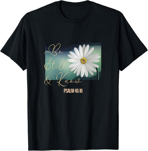 Christian Women Scripture Be Still & Know That I Am God T-Shirt - T-Shirt | Black