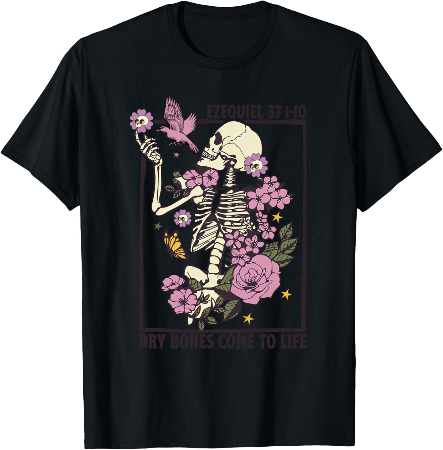 Skeleton Dry Bones Come To Life Christian Halloween Costume T-Shirt - T-Shirt | Black