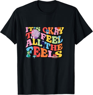 Disney Pixar Inside Out 2 It’s Okay to Feel All The Feels T-Shirt - T-Shirt | Black