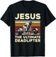 Vintage Jesus The Ultimate Deadlifter Funny Christian Gym T-Shirt - T-Shirt | Black