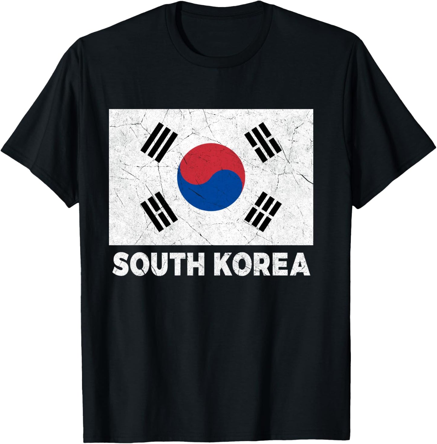 South Korean Flag South Korea Women Men Boys Girls Kids Bday T-Shirt - T-Shirt | Black