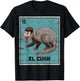 El Cuhh Takuache Cuh Opossum Funny Mexican Playing Card T-Shirt - T-Shirt | Black