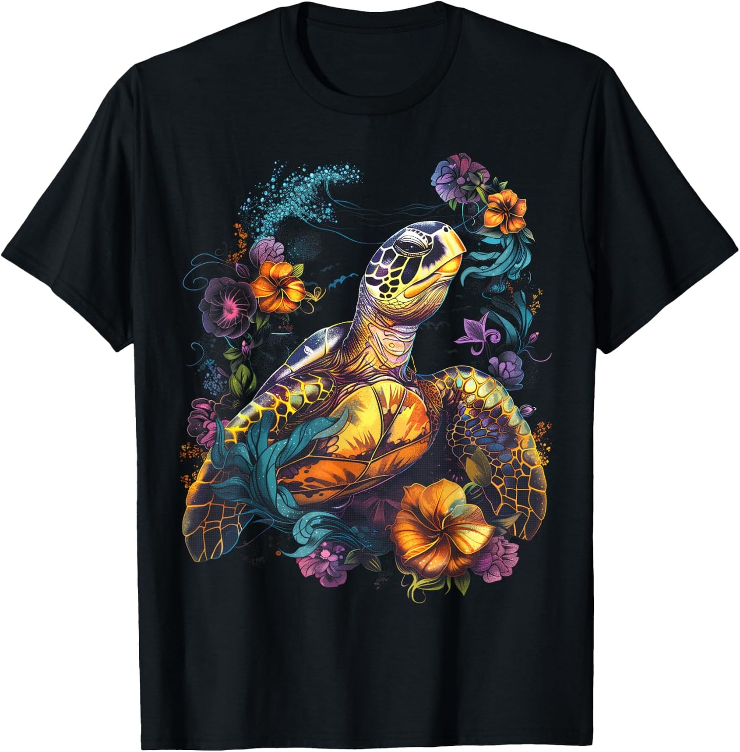 Sea Turtle Beach Lover Ocean Animal Graphic Novelty T-Shirt - T-Shirt | Black