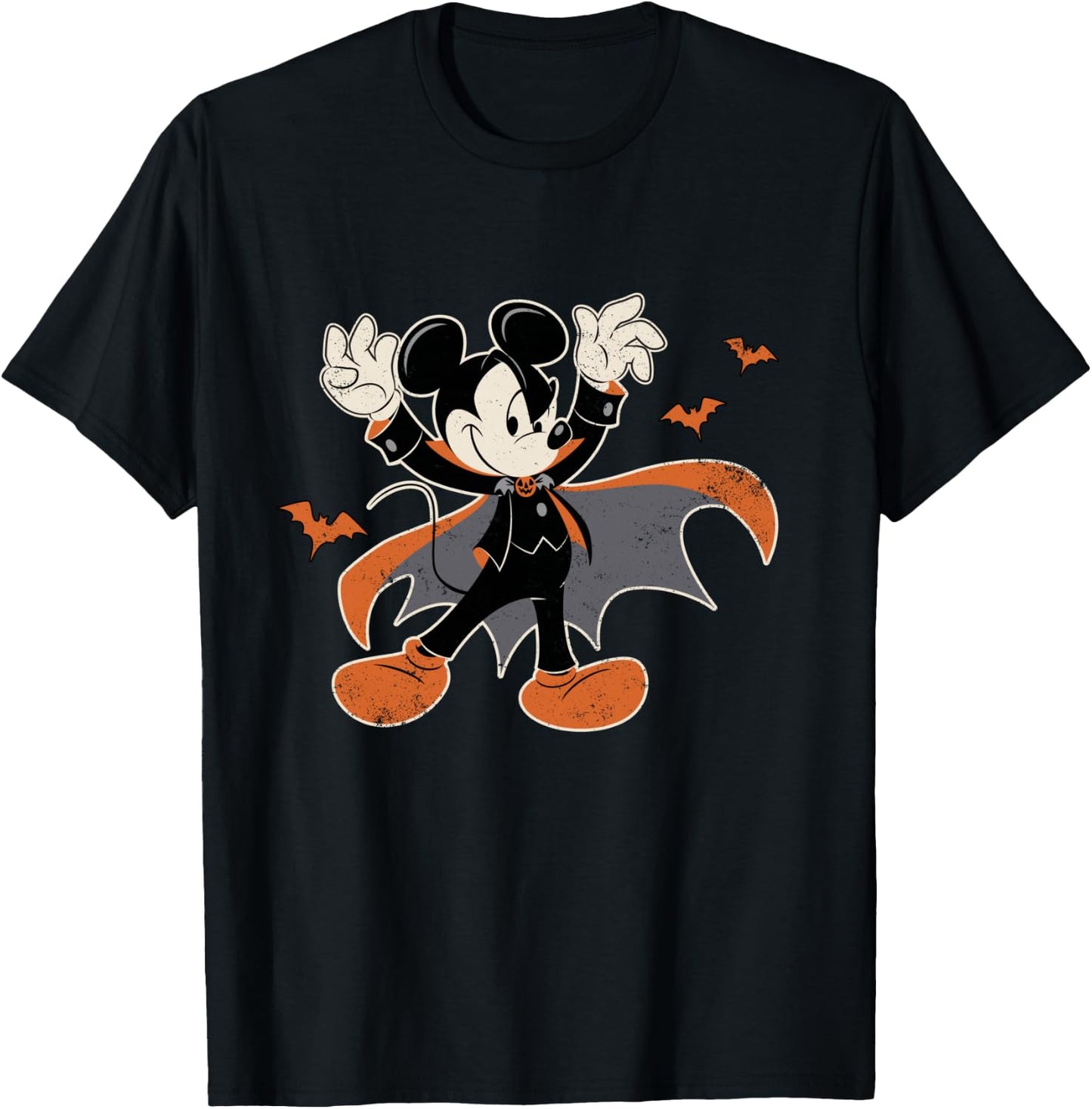 Disney Mickey Mouse Spooky Dracula Costume Halloween T-Shirt - T-Shirt | Black