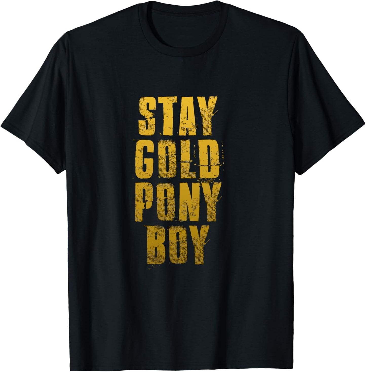 Stay Gold Ponyboy Classic 80s T-Shirt - T-Shirt | Black