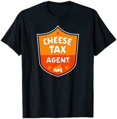 Cheese Tax Agent Funny Cheese Lover Snack Food Foodie Gift T-Shirt - T-Shirt | Black