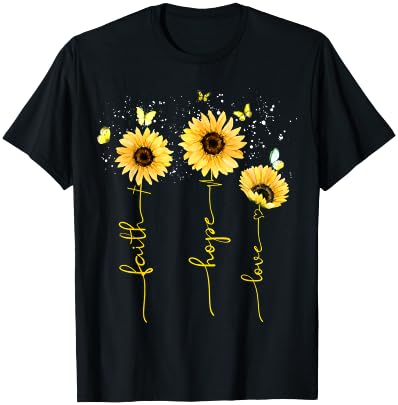 Faith Hope Love Shirts T-Shirt - T-Shirt | Black