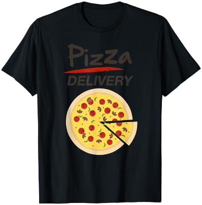 Pizza Delivery Costume Funny Fancy Dress Costumes T-Shirt - T-Shirt | Black