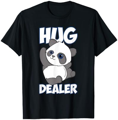 Funny Panda Free Hugs Hug Dealer Panda Hug T-Shirt - T-Shirt | Black