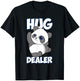 Funny Panda Free Hugs Hug Dealer Panda Hug T-Shirt - T-Shirt | Black