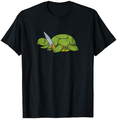 Murder Turtle Knife Design T-Shirt - T-Shirt | Black