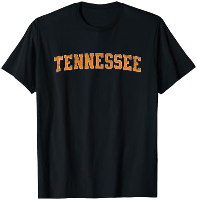 Original Vintage Tennessee Distressed Collegiate Design Text - -Adults, Kids - Black - Short Sleeve - Small - - Regular Fit - Retro - Distressed Design, Retro Style T-Shirt - T-Shirt | Black