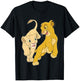 Disney Lion King Simba And Nala Playful Portrait T-Shirt - T-Shirt | Black