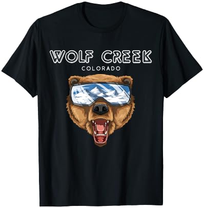 Wolf Creek Colorado - USA Grizzly Ski Gift T-Shirt - T-Shirt | Black