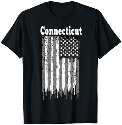Connecticut American Flag Apparel - Connecticut T-Shirt - T-Shirt | Black
