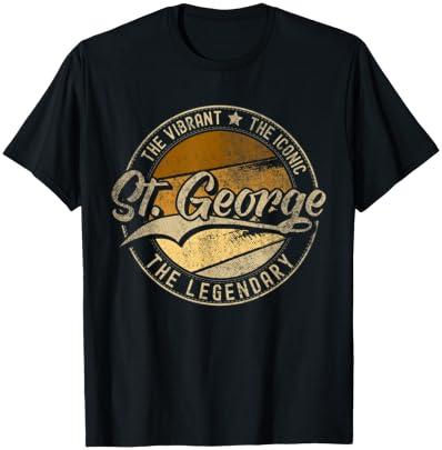 St. George UT | Utah | Vintage Distressed T-Shirt - T-Shirt | Black