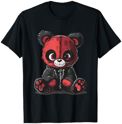 Goth Pastel Cute Scary Kawaii Red Panda Voodoo Doll T-Shirt - T-Shirt | Black