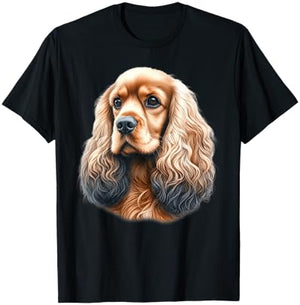 Cocker Spaniel Dog Portrait T-Shirt - T-Shirt | Black