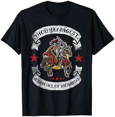 Eat a Bag of Dicks - Though May Ingest a Satchel of Richards T-Shirt - T-Shirt | Black