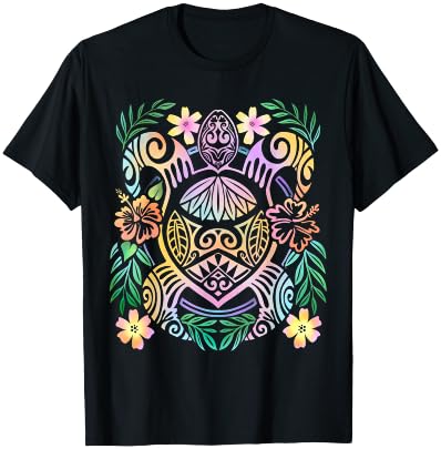Hawaiian Tie Dye Sea Turtles, Hawaii T-Shirt - T-Shirt | Black